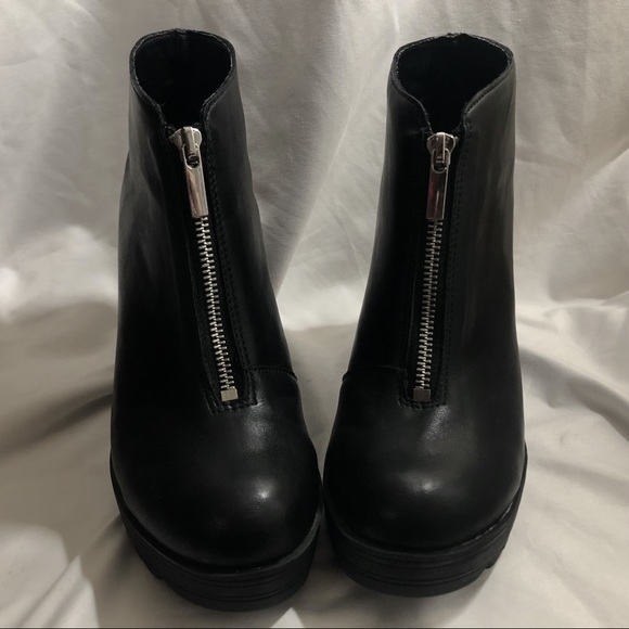 SOLD faux leather chunky platform ankle booties! - Picture 3 of 3